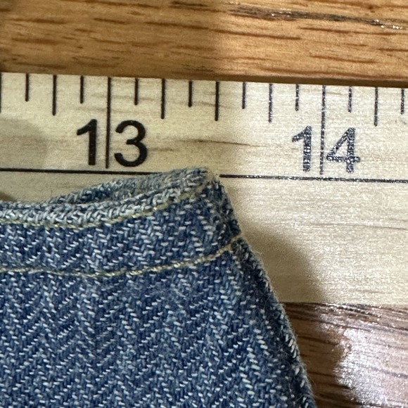 LizWear Denim Mini Skirt Womens 4 Blue Stripe Pockets A-Line 90s Y2K Schoolgirl - Picture 7 of 8